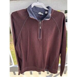 Tommy Bahama Men’s Maroon Red Quarter Zip Size XL